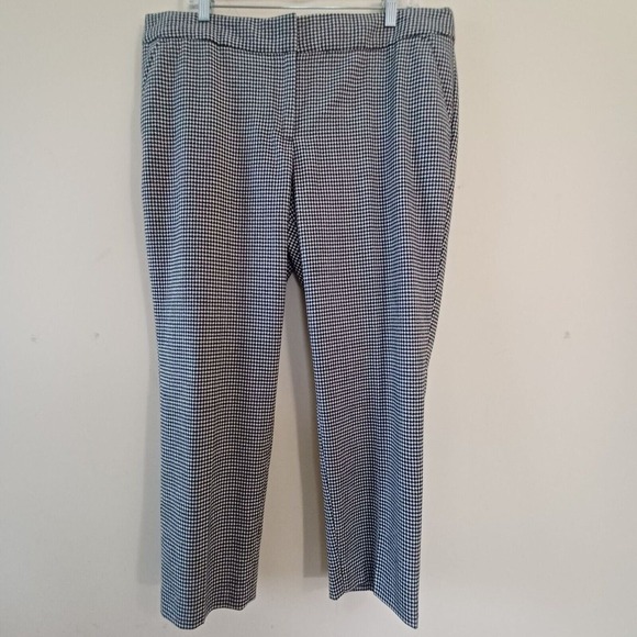 Talbots Ankle Pants Sz 16P Academia Office Preppy Houndstooth Tweed Hampshire - Picture 2 of 9